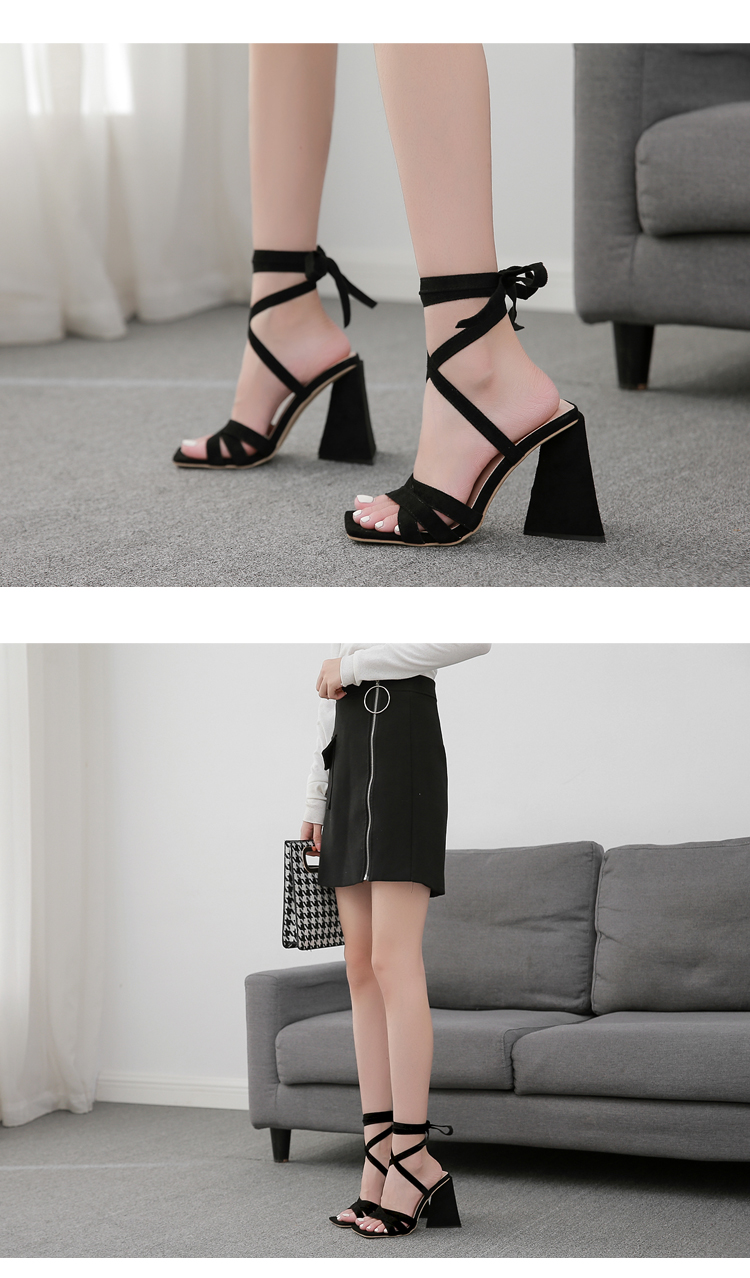 open toe cross strap high-heeled sandals NSGXL117076