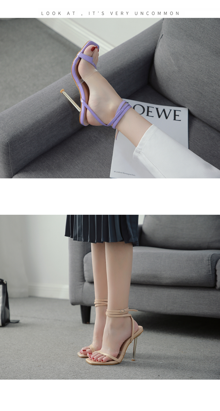 Clipped toe thin strap high-heeled sandals NSGXL117077