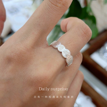 Pure silver 999.9 december ring 5 grams