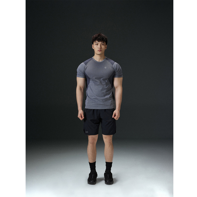 Afterglow Integrated Woven Mvt Professional Fitness Bodysuit, Super Elastic Lycra Fiber Sports Short Sleeves