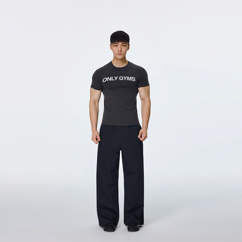 Afterglow Aksu Cotton Slim-Fit Slogan Short-Sleeve Summer Vintage Water-Ink Print Breathable Top Afterglow Aksu Cotton Slim-Fit Slogan Short-Sleeve Summer Vintage Water-Ink Print Breathable Top