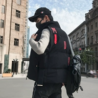 Áo vest nam cotton mùa đông Phiên bản hàn quốc áo ấm nam vest dày cotton vest vai thêu cá tính áo khoác không tay áo khoác bomber