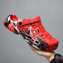 Mens Croc Shoes Summer Outerwear Driving Non-slip Toe-Toe Slippers Sports Thick-soled Beach Sandals Wading Shoes