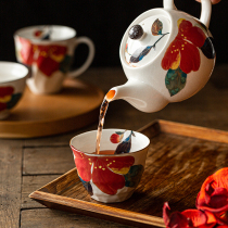 Japanese imported tea set CERAMIC corridor Japanese one pot with teapot teapot cup gift box package