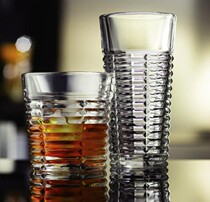 French imported wine glass French totem rhythm series flat-bottomed wide-mouthed whiskey glass long drinking cup juice cup