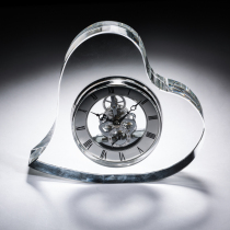 Italy imported crystal table clock Ranoldi high purity crystal table clock ornaments Creative gifts Silent clock