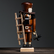 Germany imported Nutcracker puppet wooden Nordic handmade Cartoon creative desktop ornaments decoration gift 30cm