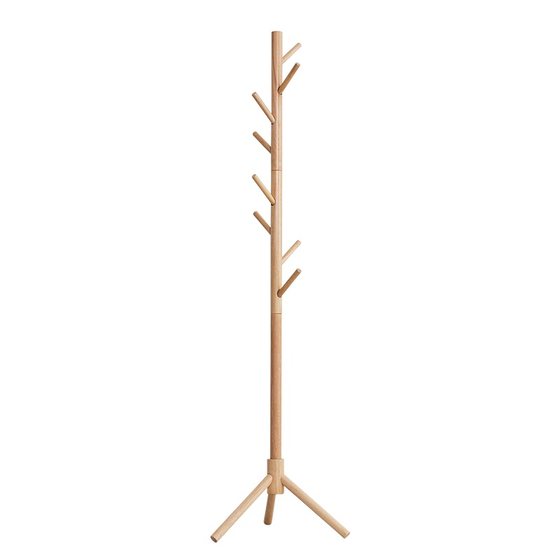 Clothes rack floor-standing solid wood coat rack living room bedroom home simple modern office bag rack simple clothes hanger