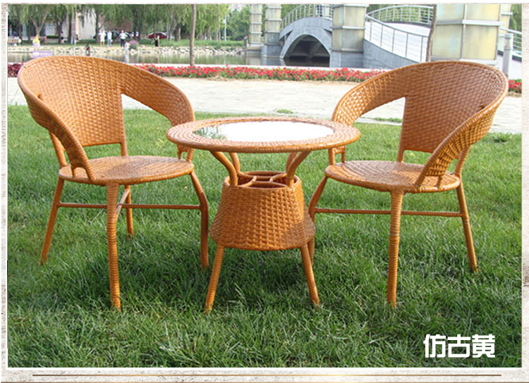 Phòng khách mía ghế ba mảnh kết hợp ban công phòng chờ ghế sân ngoài trời bàn ghế mây ghế wicker năm mảnh đồ nội thất bàn ghế ngoài trời