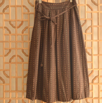 (Guan Guan Qing original design)Pure cotton jacquard waist skirt long bud lace-up skirt thickened and warm