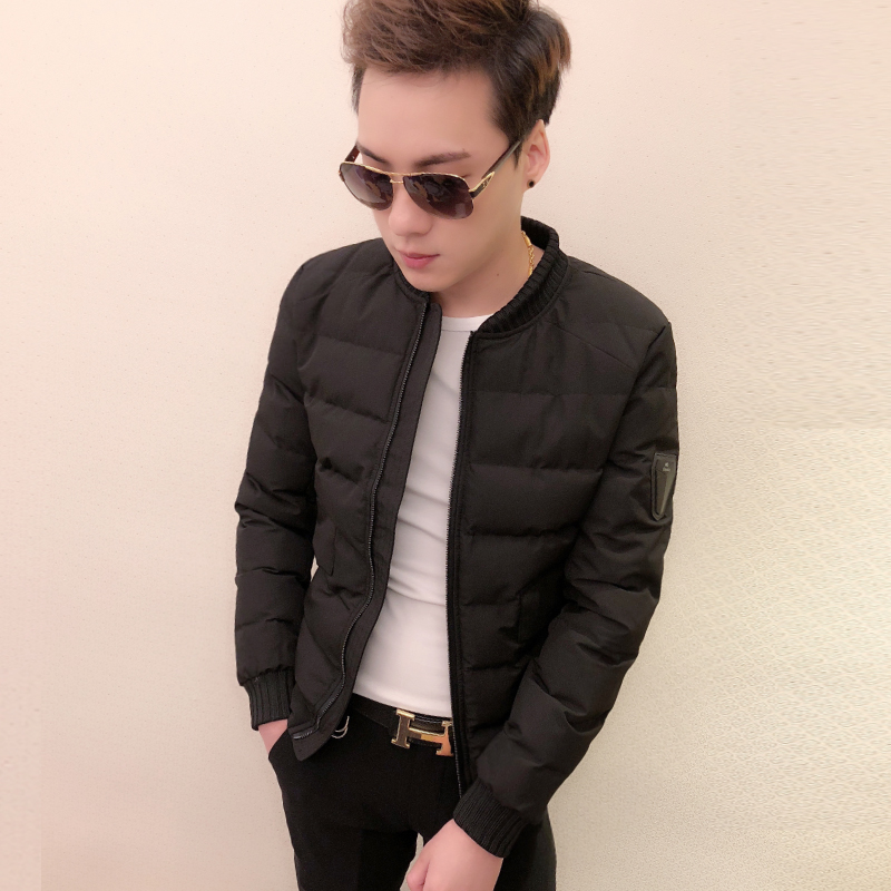 2021 cotton coat men's jacket Youth slim quilted jacket Korean version of the hipster thickened handsome spirit guy short trendy cotton clothes