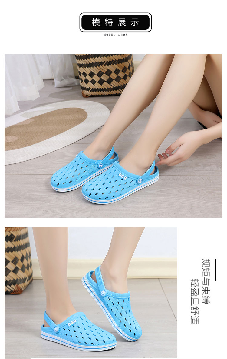 Mùa hè mới phụ nữ bãi biển giày dép lỗ đôi giày những người yêu thích dép sân vườn rỗng thoáng khí chống trượt dép nam và dép - Dép giày sandal nữ đi học cấp 2