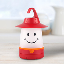 LED creative childrens switch night light bedside outdoor tent light camping smiling face Light