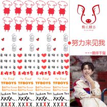 Yi Qianxi concert support tattoo stickers face stickers TFBOYS The Feever 6th anniversary singing show