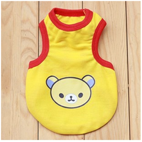 Home Pet Spot Yellow Bear Vest Pet Clothes Taxi T - shirt Fashion and cute Teddy