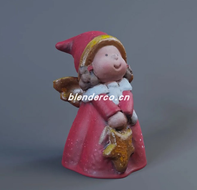 blender圣诞天使模型_blender布的33