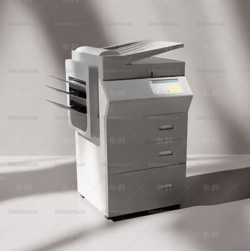 blender 办公工具打印机设备模型45