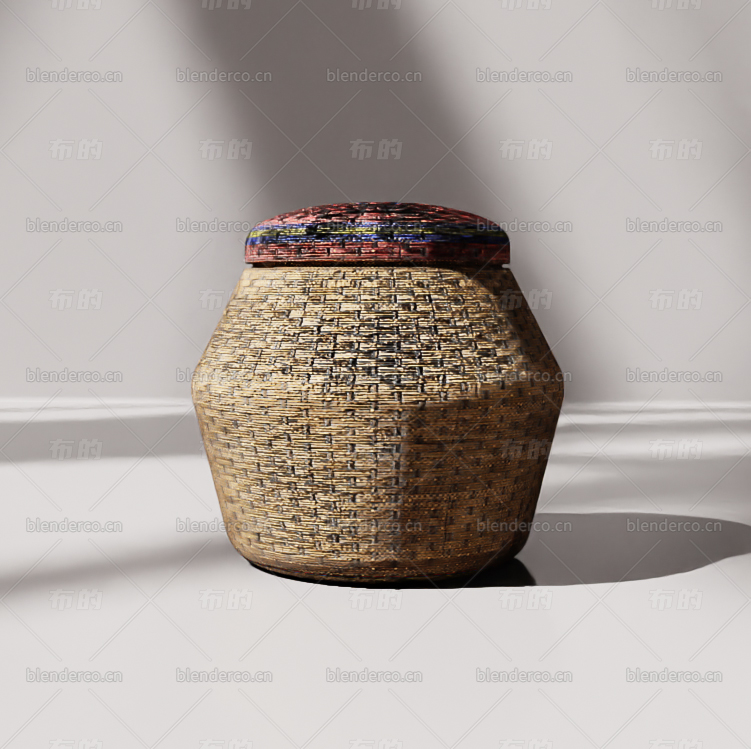 blender藤编筐模型blender布的190