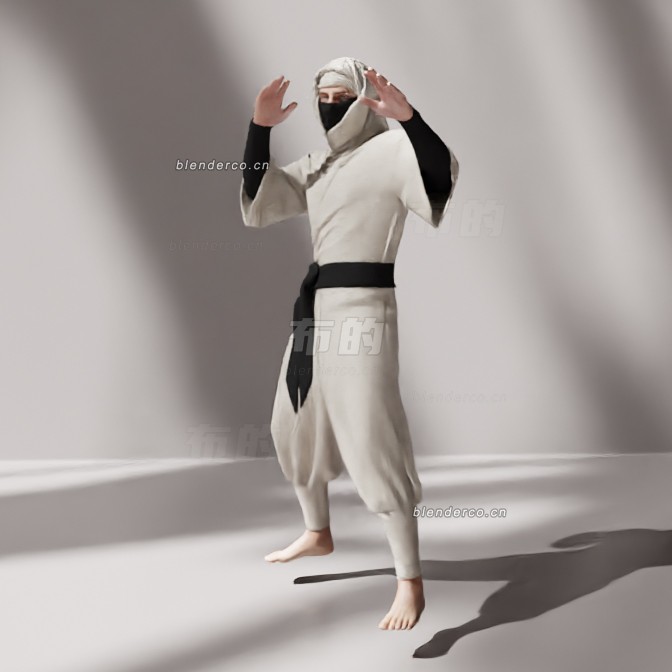 blender年轻忍者模型_blender布的77