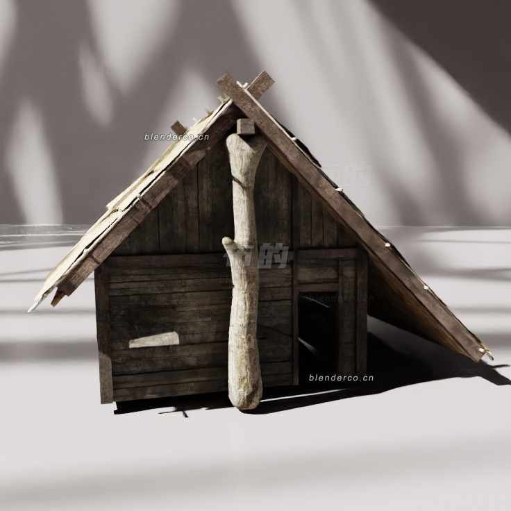 blender小木屋模型_blender布的14