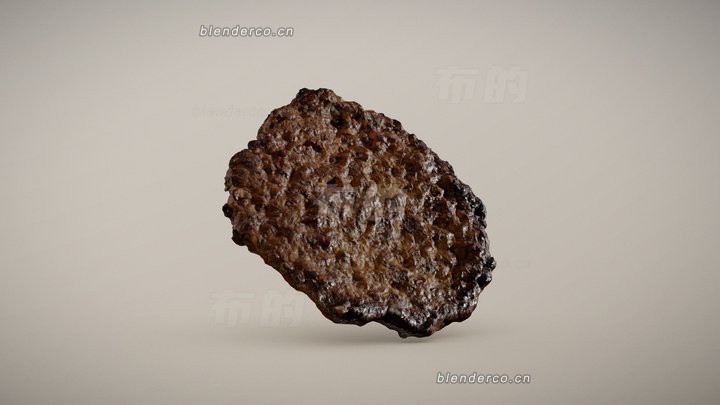 blender汉堡牛肉饼模型_blender布的12