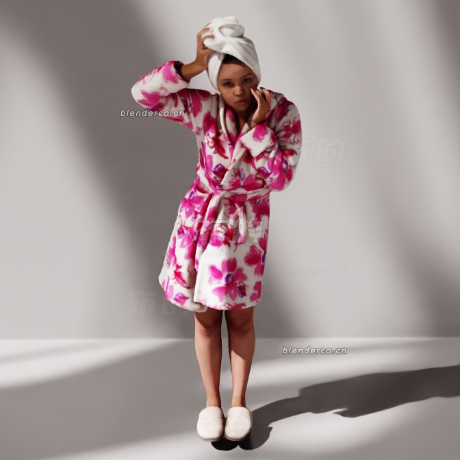 blender打扮女士模型_blender布的54