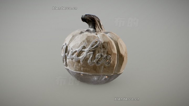 blender镀锌南瓜模型_blender布的35