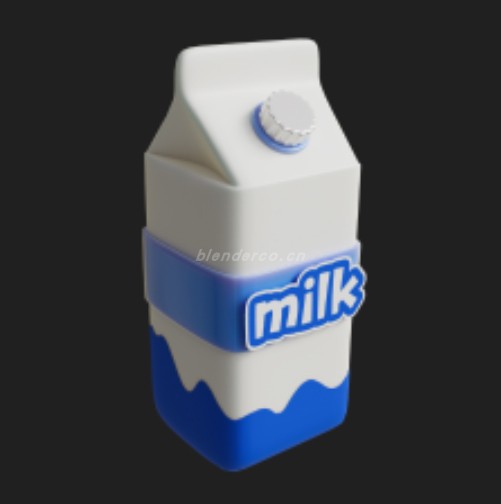 卡通牛奶盒