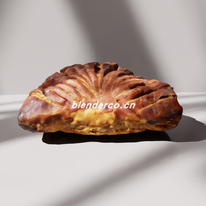 blender苹果酥点心模型_blender布的93