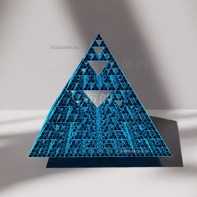 blender谢尔宾斯基三角形模型_blender布的29