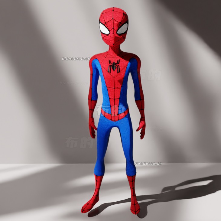 blender蜘蛛侠绑定模型_blender布的24