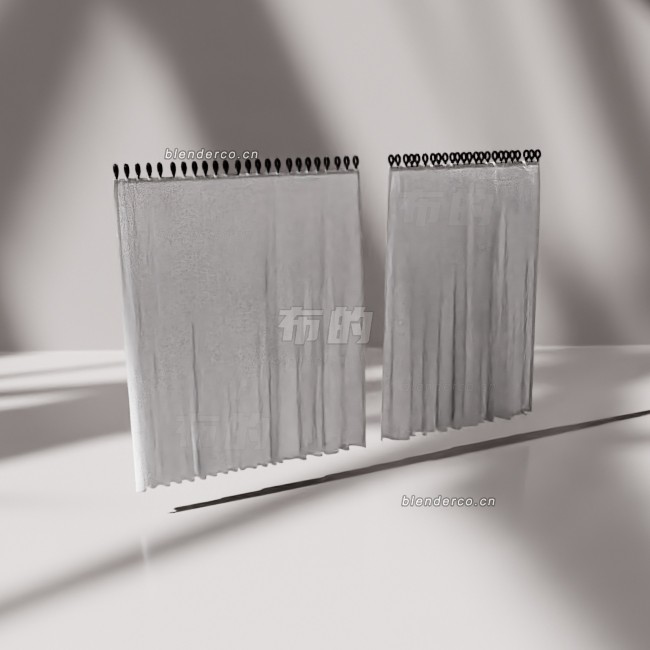 blender带环窗帘模型_blender布的15