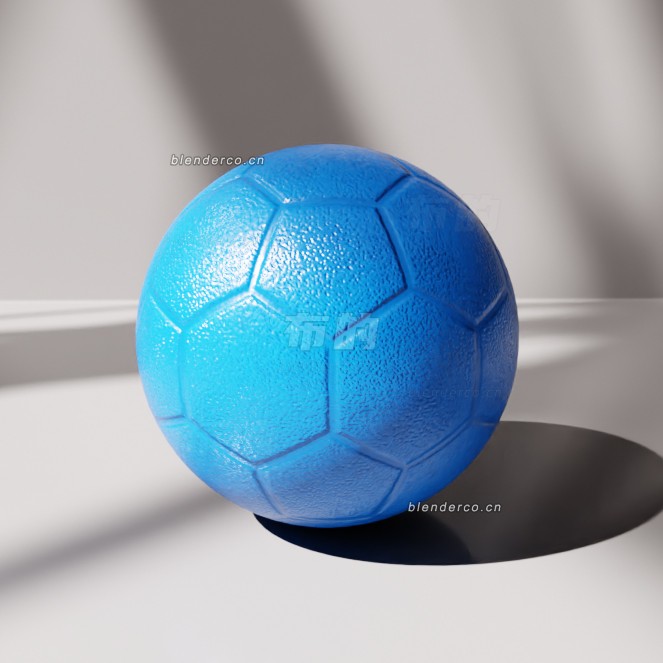 blender蓝色手球模型_blender布的163
