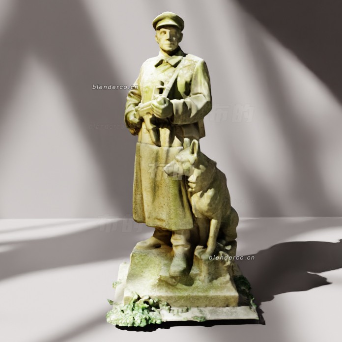 blender边境卫士雕像模型_blender布的73