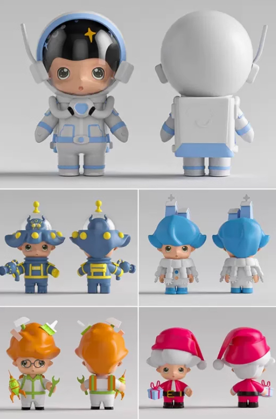 C4D/MAX/MAYA/Blender/fbx/obj卡通动漫IP儿童人物3d模型