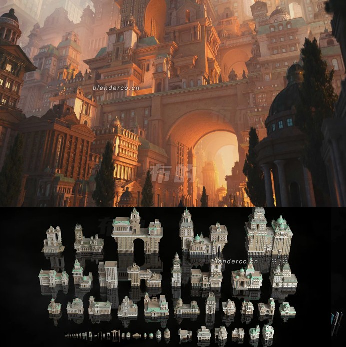 kitbash3D模型Kitbash3D-KitBash colonial殖民建筑54