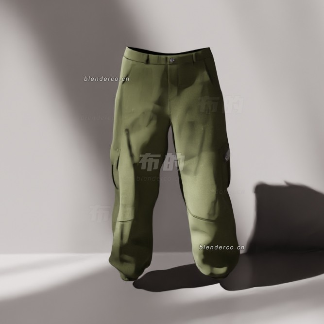 blender工装裤模型_blender布的11