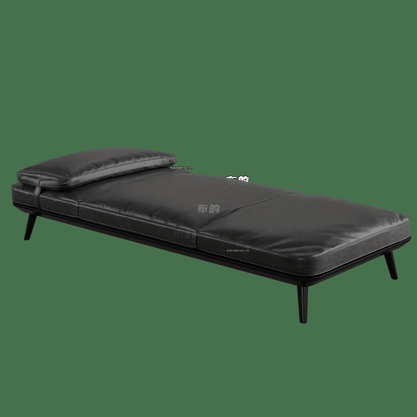 blender皮革户外日光浴床模型_blender布的03