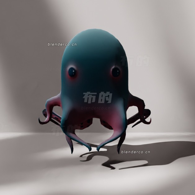 blender章鱼模型_blender布的54