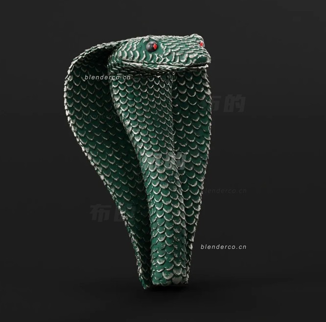 blender眼镜蛇头模型_blender布的12