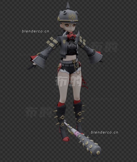 露西-绝区零的模型-官方mmd，被热心群友转成blender了，自带绑定