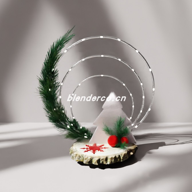 blender圣诞装饰模型_blender布的73