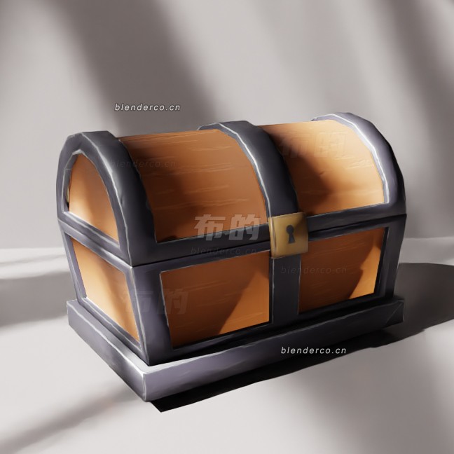 blender风格化宝箱模型_blender布的108