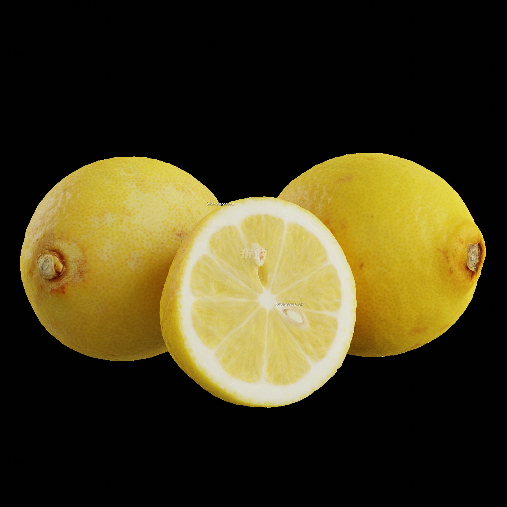 blender柠檬模型_blender布的13