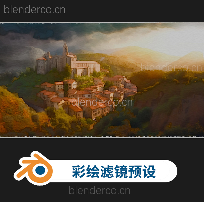 blender九种彩绘效果节点资产滤镜预设 Blender Compositor Daily Filters