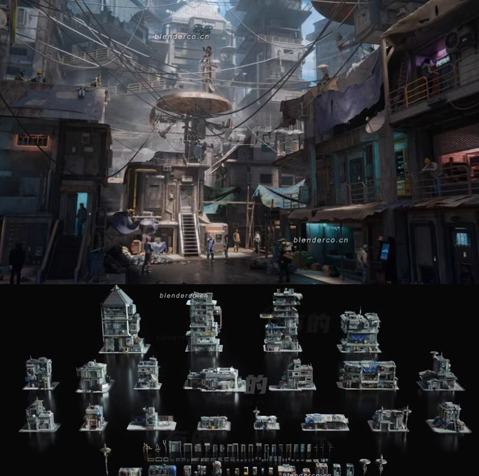 Future Slums 2未来贫民窟2 blender/ue