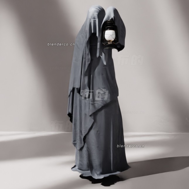 blender死神怪物雕像模型_blender布的38