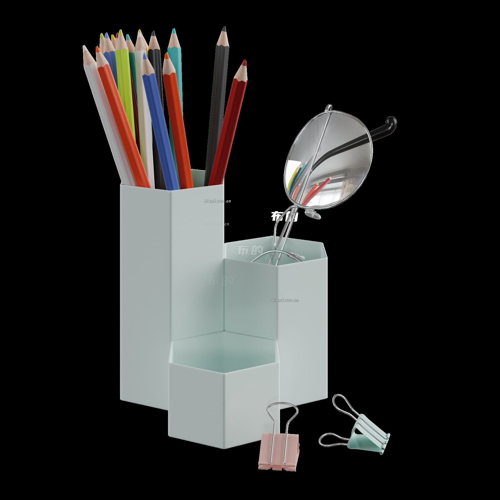 blender笔盒模型_blender布的12