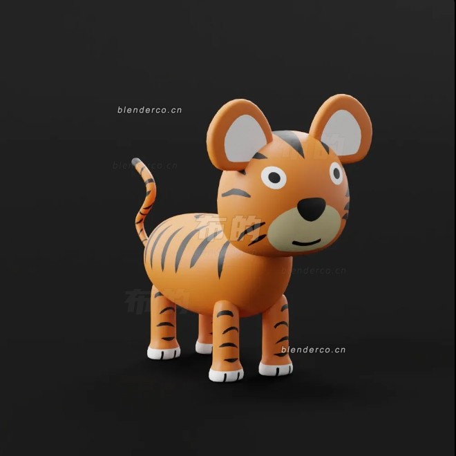 blender低多边形老虎模型_blender布的30