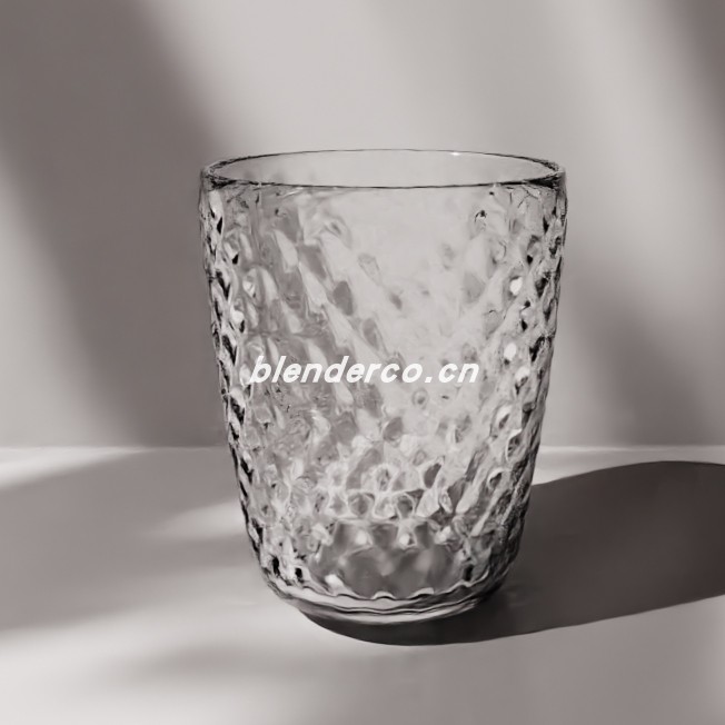 blender带方形图案玻璃杯模型_blender布的46